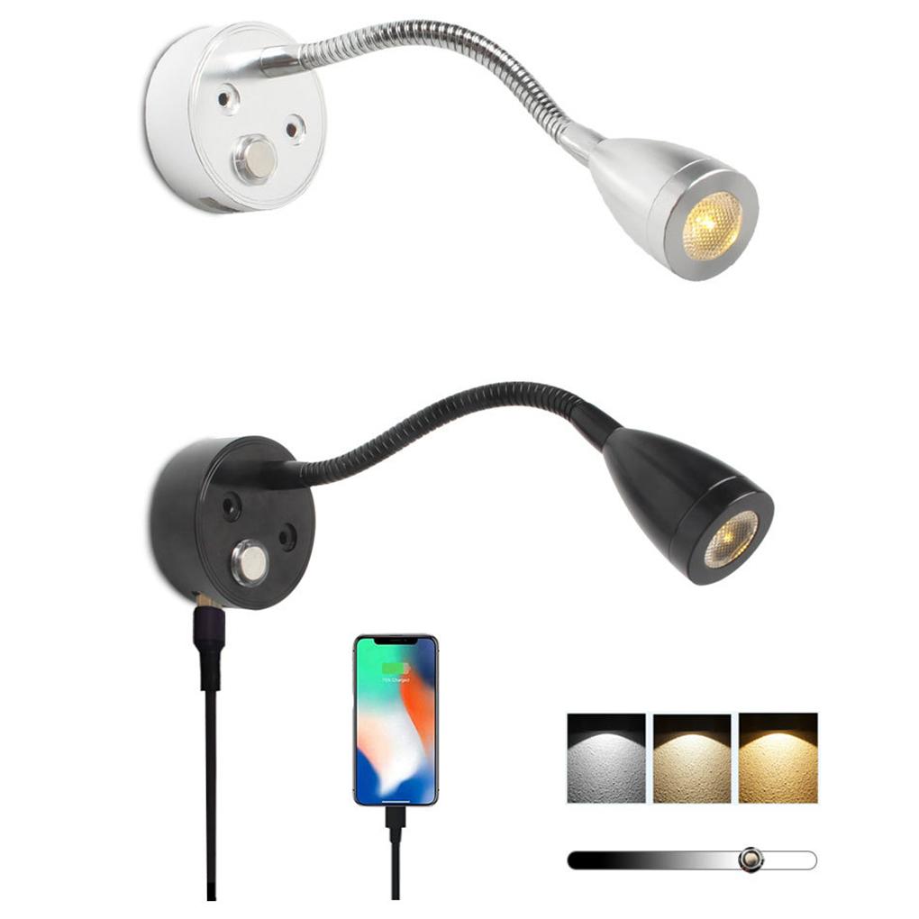 Black Led Reading Lamp Safe To Long-lasting Versatile Wide-angle Beam Led Reading Light Wall Light