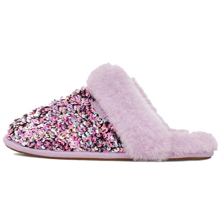 UGG Scuffette II Stellar Sequin Slide Women slippers Light-Purple 1112304-LFST 39