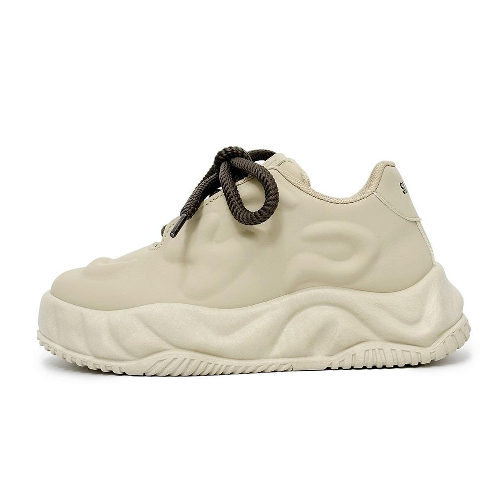 Chunky Sneaker Men Designer Board Shoe Fashion Casual Microfiber Leather Breathable Height Increased Flat Platform Running Shoes