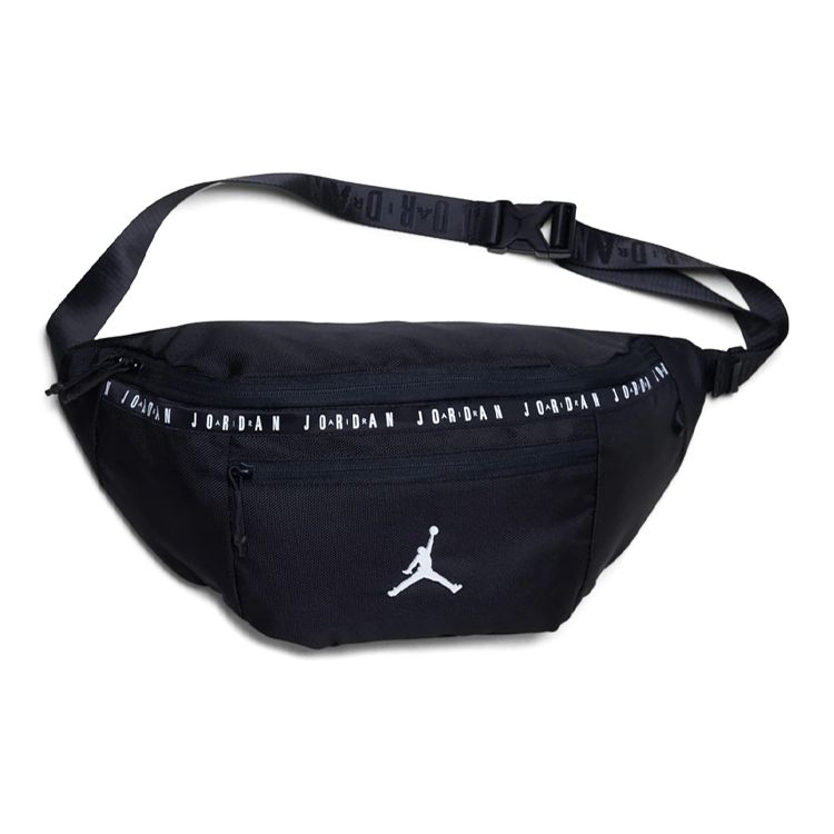 Jordan Sports Casual Air Logo Polyester Crossbody Chest Waist Bag Unisex Bags Black 9A0245-023 Black