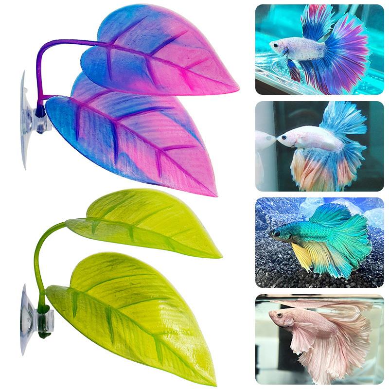 Artificial Aquatic Plant Aquarium Landscaping, Artificial Betta Fish Leaves, Resting Leaves, Spawning Leaves