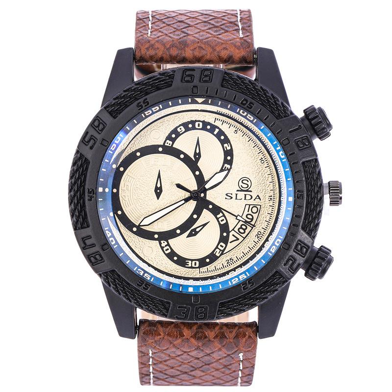 Personality Trend Temperament Men'S Watch Casual Business Belt Quartz Watch Men