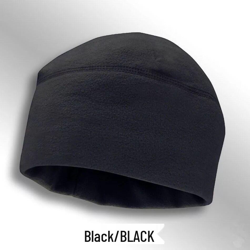 

Тактическая утолщенная мужская ветрозащитная флисовая шапка морской пехоты для осени и зимы - европейский и американский стиль. One Size чёрный