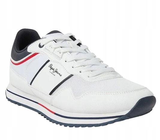 Pepe Jeans Tour Club Heren Schoenen Wit Laag Sportief 42 Awe