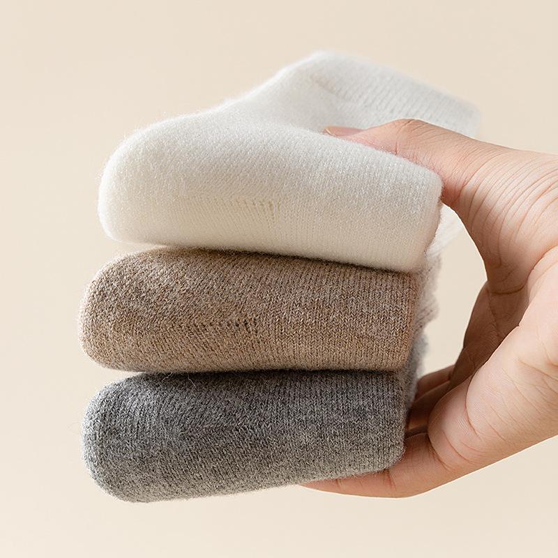 Cashmere Socks Men'S Medium Tube Socks Keep Warm In Season, Super Thick Fleece Wool Socks, Thickened Deodorant Men'S Socks In Winter