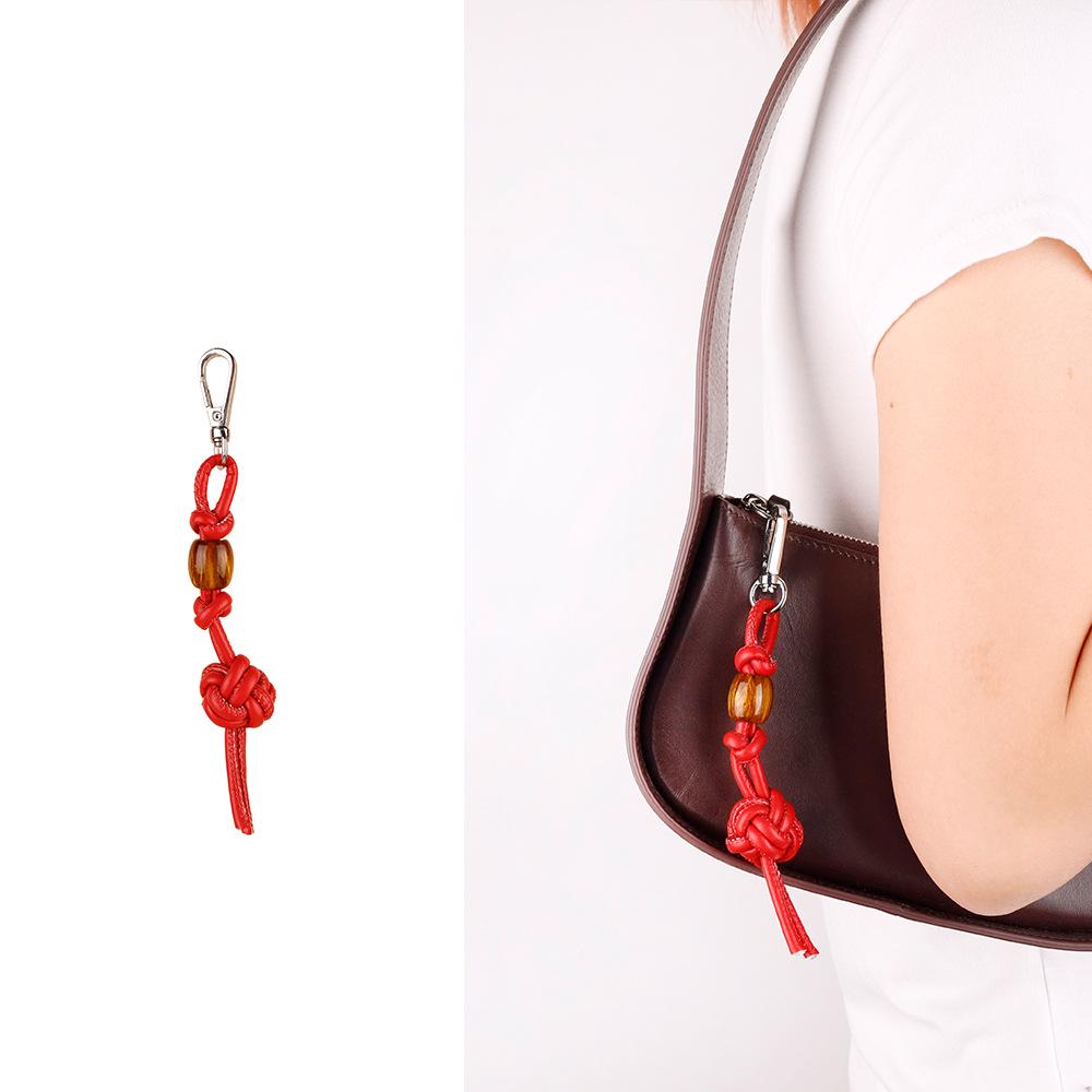 Сделай сам Универсальный веревочный узел Конфетный цвет ПУ кожа Брелок Шарм