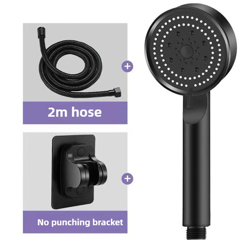 Handheld Spray Shower 5 Modes Booster Shower Head Household Adjustable High Pressure Water Massage Bathroom Supplies