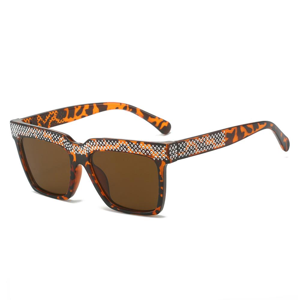 One-Piece Lenses One-Word Diamond-Encrusted Sunglasses High-End Light Luxury Versatile Glasses Outdoor Sunshade Party Sunglasses