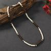 Hand-carved yak bone necklace beaded Tibetan retro niche collarbone chain men's and women's personalized jewelry