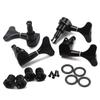 NUOBESTY Bass Tuning Pegs 2L2R Black 4-Piece Set - For Tuning Stability and Replacement Parts - Electric Bass Tuning Pegs, Black, Machine Heads