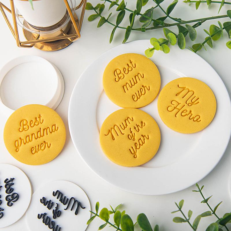 New Mother's Day Cookie Mold Cookie Stamp Molds Cake Decoration Biscuit Mould Baking Tools Gifts To Mom Best Wishes Women's Day