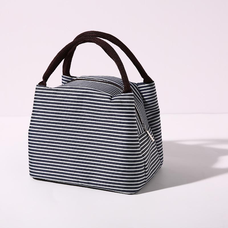 Stripes Lunch Bag For Women Isothermal Bag Packaged Food Thermal Bags Thermo Pouch Kids Lunch Bag Refrigerator Bag 1730₽