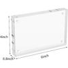 AITEE 4x6 Acrylic Picture Frames 3 Pack, 20% Thicker Block, Clear Picture Frames Freestanding Double Sided Magnetic Acrylic Lucite Frameless