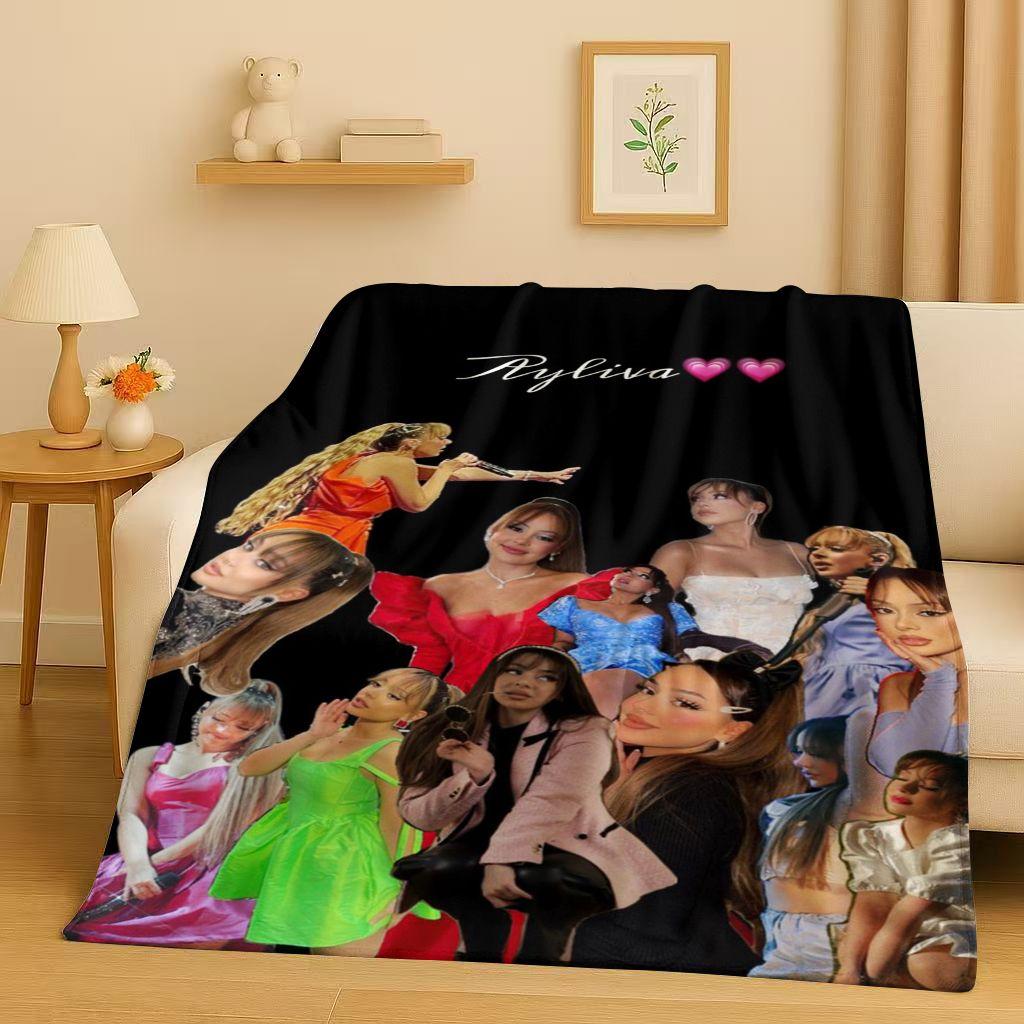 Fashion Pop Singer Ayliva Lieb Flannel Blanket,Ultra Soft Warm Plush Throw for Home Bedroom Bed Sofa Cover Kids Picnic Gift