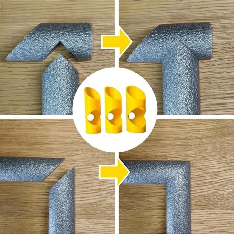 3Pcs Foam Pipe Insulation Cutting Guide Foam Pipe Cutter Tool Three Tube Insulation Cutting Fixture Insulation Cutting
