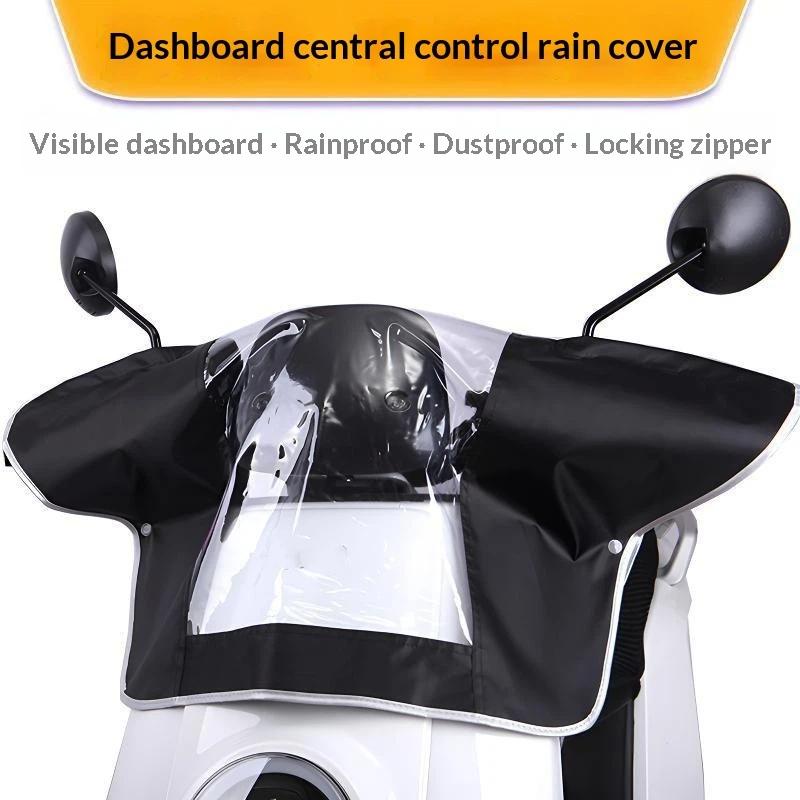 Electric Scooter Dashboard Rain Cover Transparent Window Zipper Waterproof Dustproof For E Bike Daily Commuting Riding