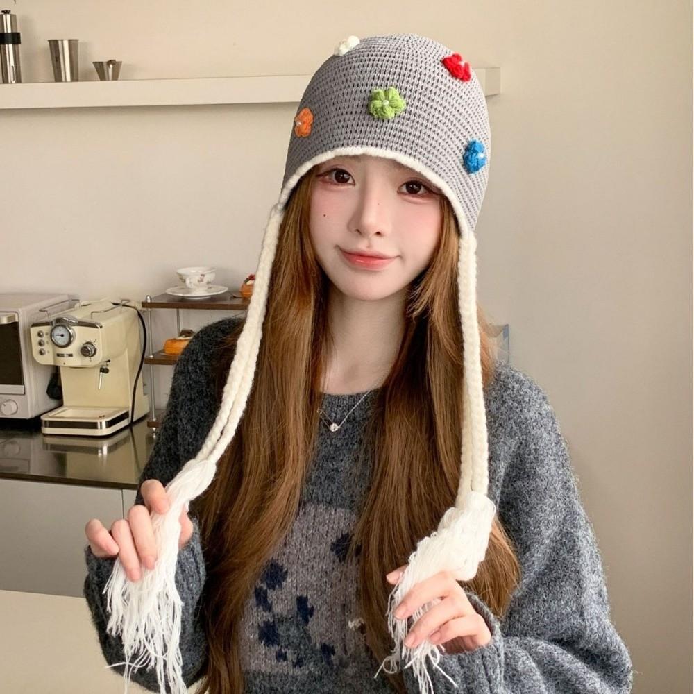 Windproof Beanie Cap for Women Ear Protection Pullover Caps  for Walking Travel Shopping