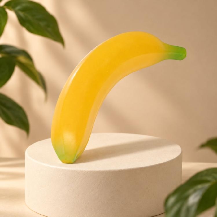 Künstliche Frucht Bananenmodell mit natürlich aussehender gelber Form für Haushalt, Party-Tischdekorationen und Einzelhandels-Arrangements