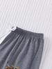Kälberdruck 3-teiliges Set: Kurzarm-Oberteil, Shorts & Hosen - Niedliche und bequeme Homewear