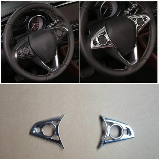 For Buick Envision 2016- ABS silver Steering Wheel Button Cover Trim 2PCS