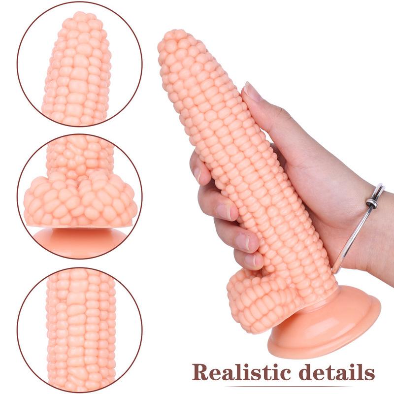 Particles Stimulate Corn Dildo with Suction Cup Butt Plug Sexe Jueguetes Sexuales Adult Anal Plug Erotic Mens Masturbator Pleasu