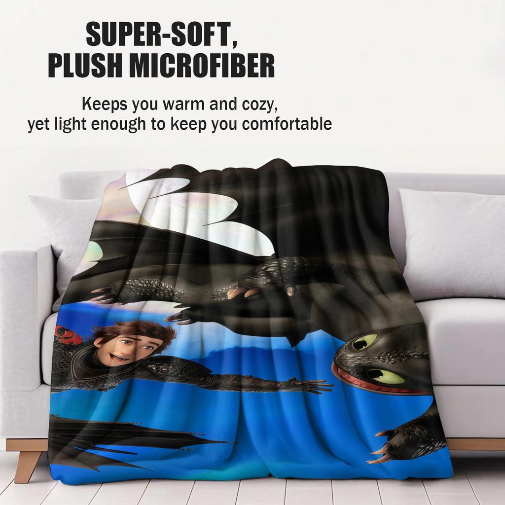 How To Train Your Dragon Small Cover Blanket All Season Soft Comfortable For Bed Bedroom Dorm Sofa Lunch Camping Anime Fan Gift
