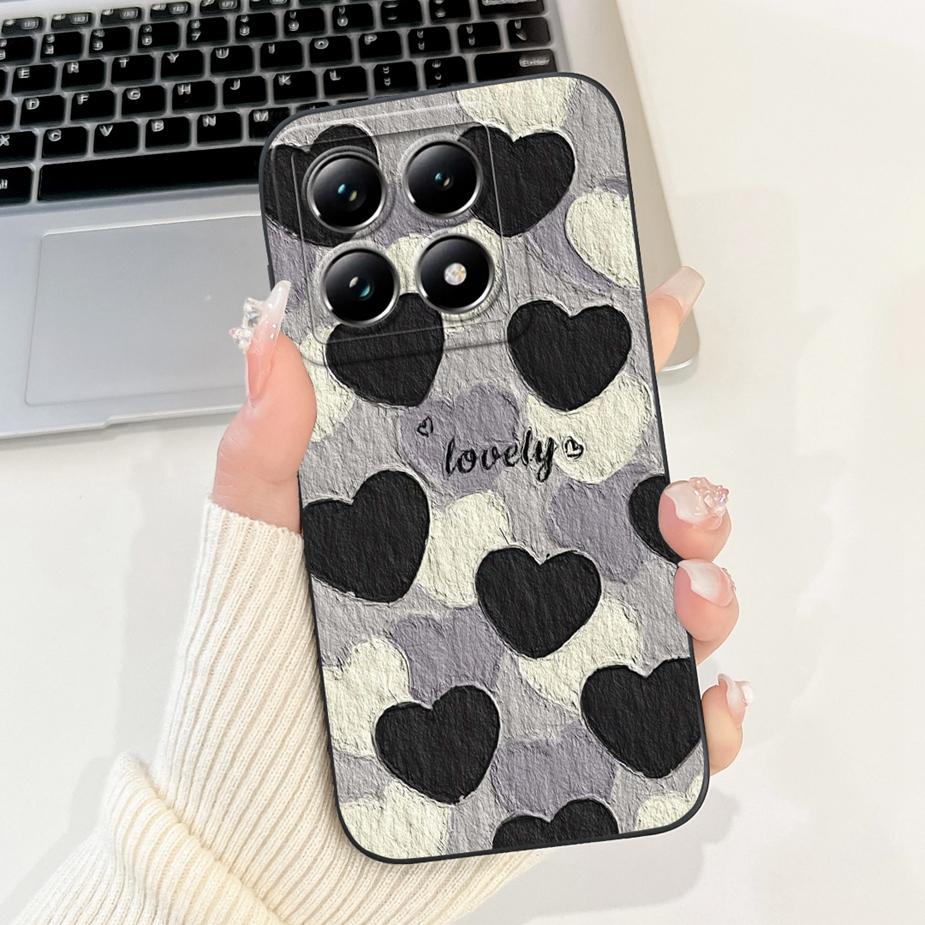 For Xiaomi 14T Pro Case Stylish Flowers Cartoon Cover Shockproof Soft TPU Phone Case For Xiaomi Mi 14T Pro Mi14T 5G Fundas Coque