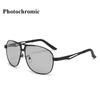 New Square Photochromic Sunglasses Men Change Color Anti Glare Driving Sun Glasses UV Protection Lightweight