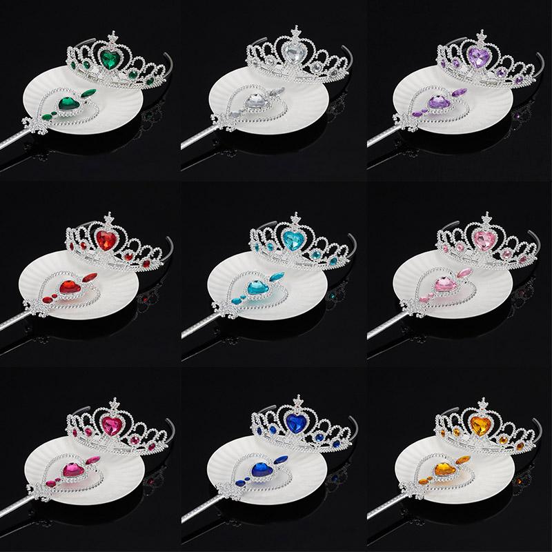 Girl Tiara Fairy Wand Set Children Crown for Dress Up Kids Party