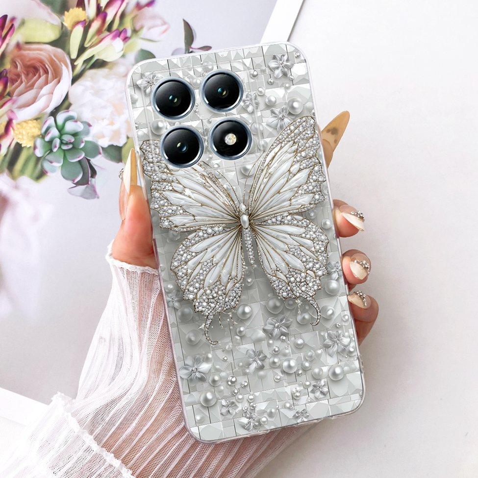 Transparent Casing For Xiaomi 14T Pro Case Cute Cat Luxury Fashion Butterfly Funny Cool Painted Cover 2407FPN8EG