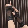 1 Pair Elastic Lace Gloves Flower Pattern Bridal Gloves Vintage Mesh Gloves  for Women