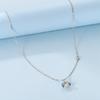 Angel's Wings Feather Necklace 925 Silver Original Blue Eyes Long Chain Link For Mom Women Wedding Party Jewelry Gift