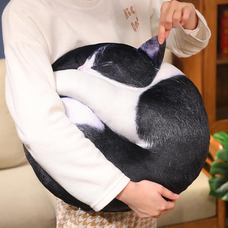 45cm Katzenkissen Weich Niedlich Plüsch Gefüllte Puppe Lustiges Tier Katzen Geburtstagsgeschenk Kissen Heimdekoration Sofa Bett Ruhekissen