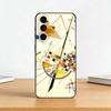 Geometric Bauhaus A-Art Phone Case Black Silicone Soft For Samsung Galaxy A73,A72,A71,A70,A53,A52,A51