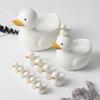 Creative Ceramic Chopstick Stand Cute Duck Shape Duck Chopstick Holder Practical Smooth Surface Writing Brush Pen Holder