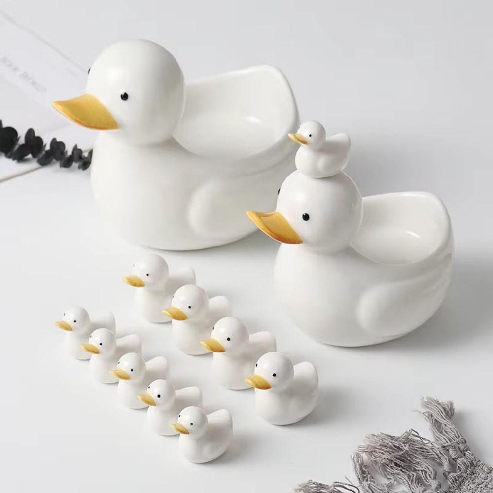 Cute Duck Chopstick Holder Creative Chopsticks Rest Ceramic Chopstick Stand  Table Decoration