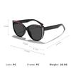 Women's Stylish Cat Eye Sunglasses with Glitter Black Frame Brown Lens for Chic Outings