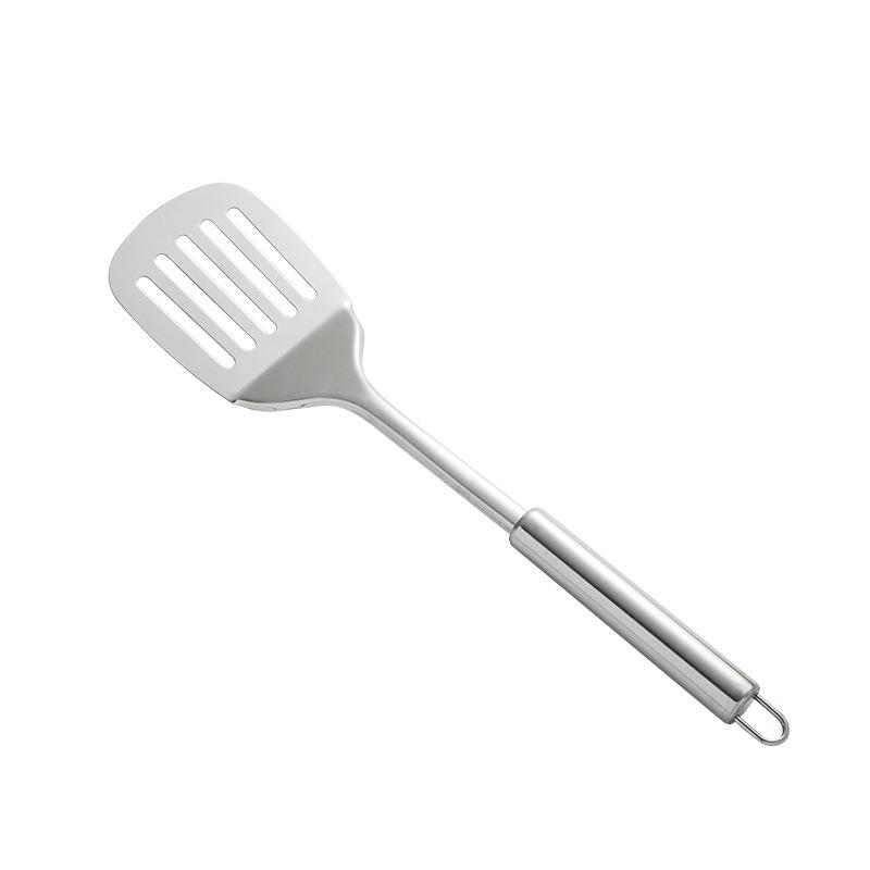 Juego de utensilios de cocina de acero inoxidable engrosado: Espátula, pala de cocina, colador y cuchara sopera