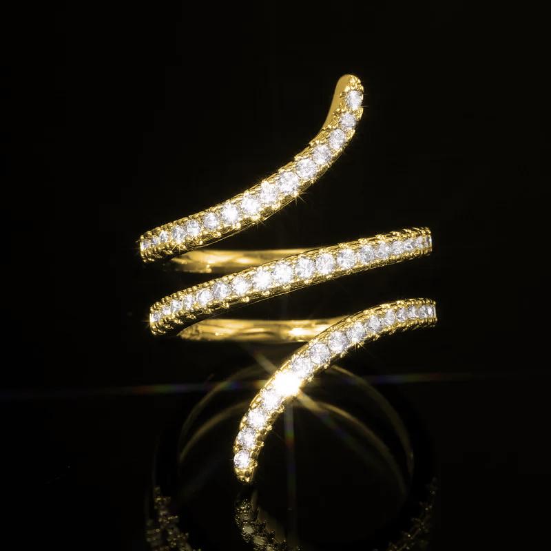 

Huitan Fashion Contracted Multi Cross Women Rings with Sparkling CZ Stone Temperament Elegant Girl Accessory Modern Hot Zircon resizable