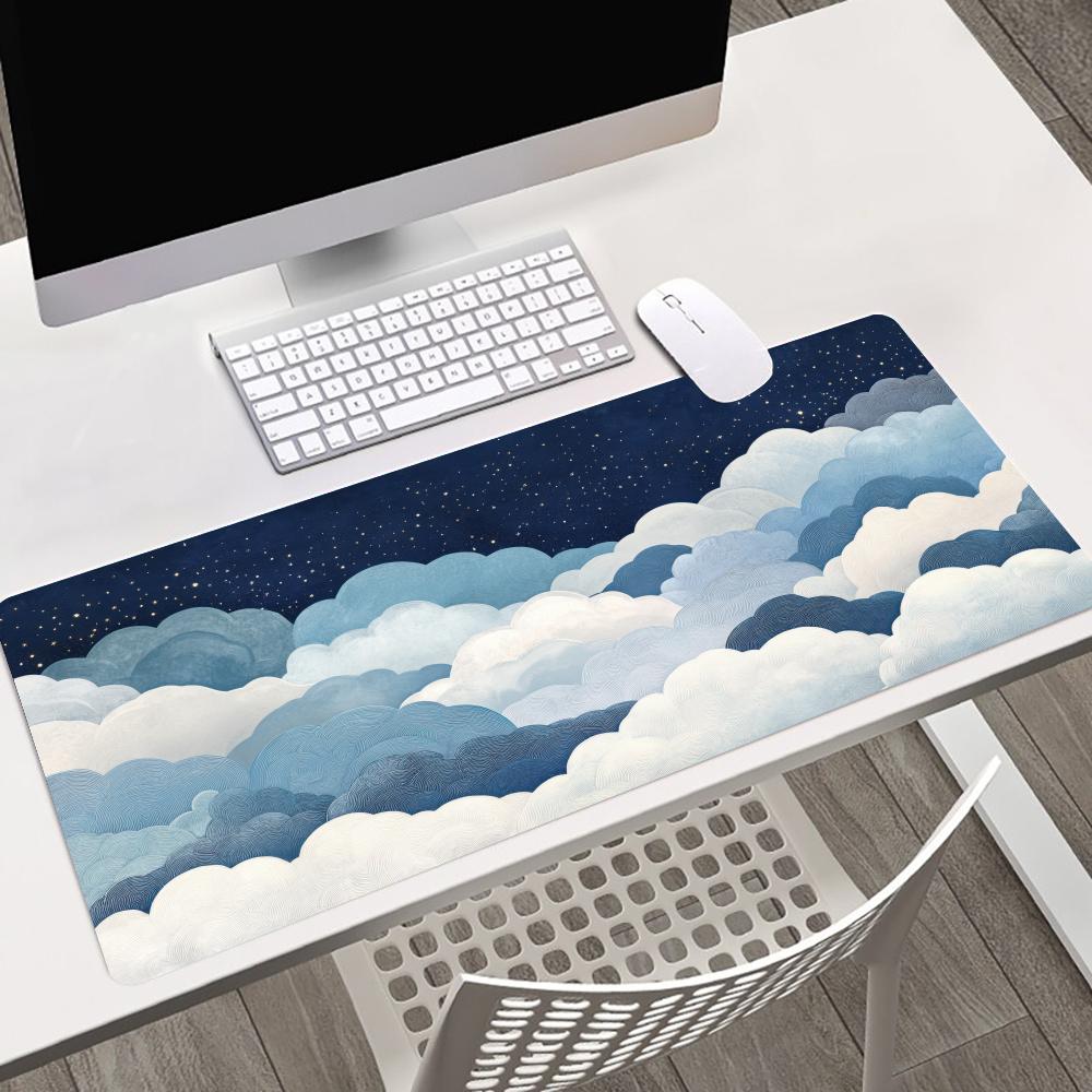 Starry Sky Clouds Gaming Mats Extended Pad Pc Accessories Mouse Pads Desk Interior Mousepad Gamer Decoration Mouse Mat Playmat