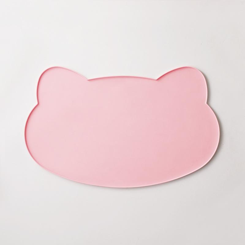 Silicone kids placemat food grade oil-proof dining table thermal insulation mat waterproof and non-slip children placemat розовый