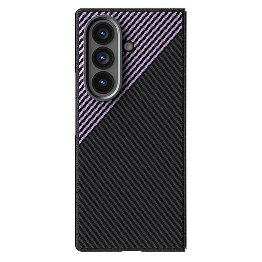 ABEEL For Samsung Galaxy Z Fold7 5G Magnetic Case Carbon Fiber Texture TPU PC PU Phone Back Cover