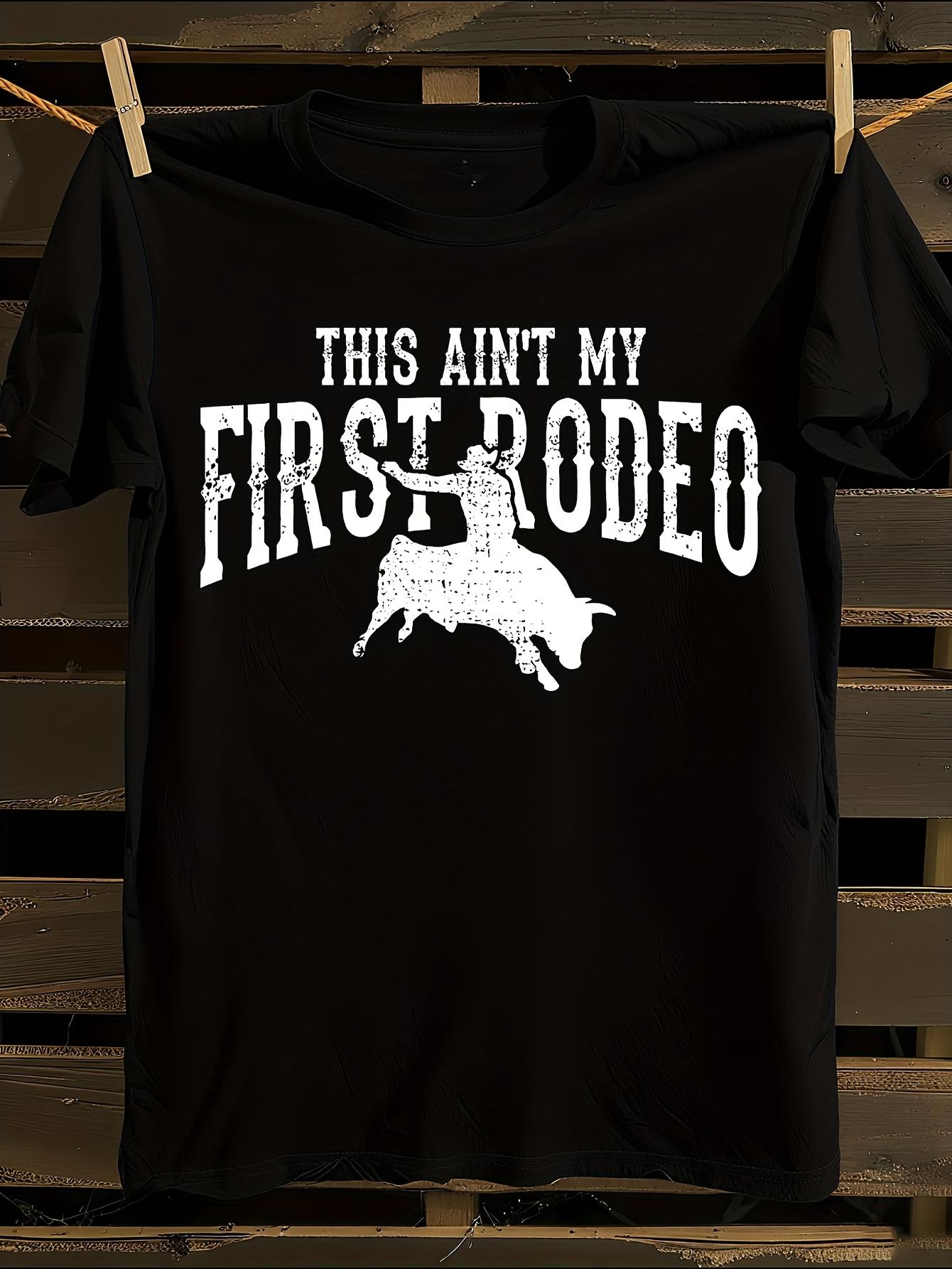 Funny Bull Riding Tshirt L