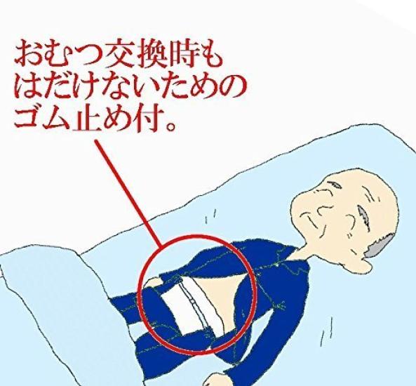 Trust Map Nursing Fully Suitable for Nursing and Diaper Changes Size with Men's Year-Round Pants, Open, Care, Bedridden, Hospitalization,