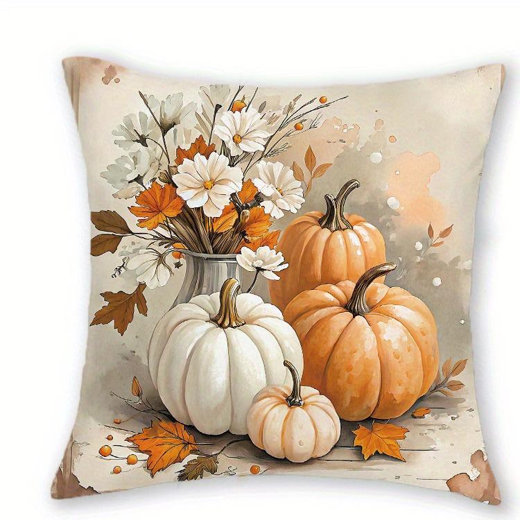 

Декор для дома Тыквы, Цветы и Часы Осенние Наволочки с Рисунком Наволочка Подходит для Дивана Спальни Автомобиля Чехол для Подушки 40x40cm