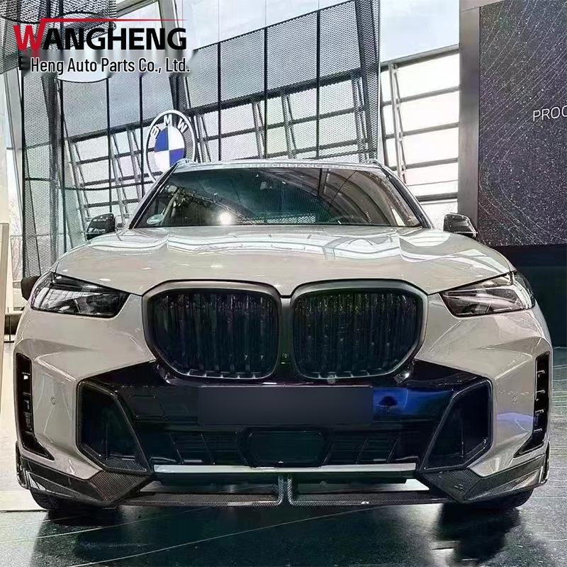 BMW X5 G05 Carbon Fiber Black Front Lip Spoiler Chin Diffuser