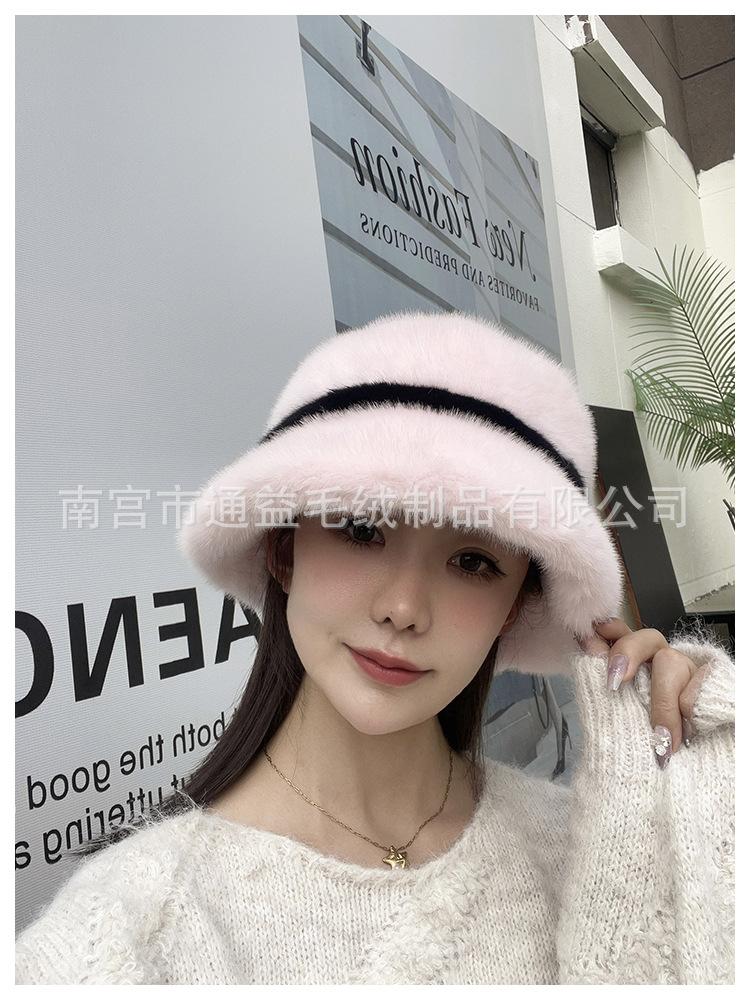 Women S Plush Bucket Hat Warm Windproof Autumn Winter Casual Hat