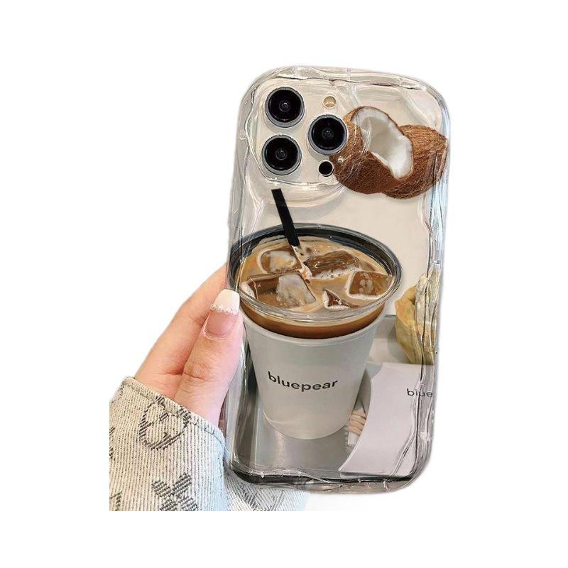 Ice American Coconut Suitable for Apple 16PRO Mobile Phone Case iPhone15promax Anti-drop 14 Summer XR Soft 12