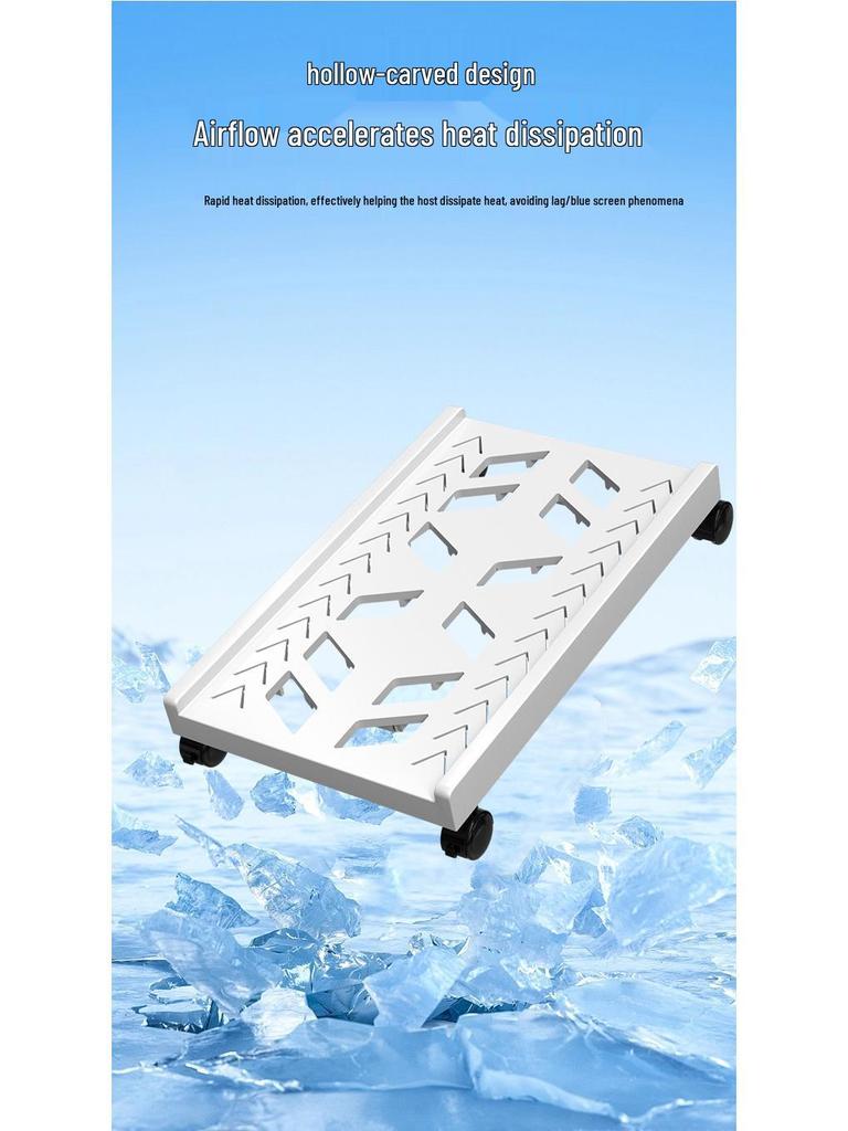 Movable Desktop Computer Stand and Storage Rack