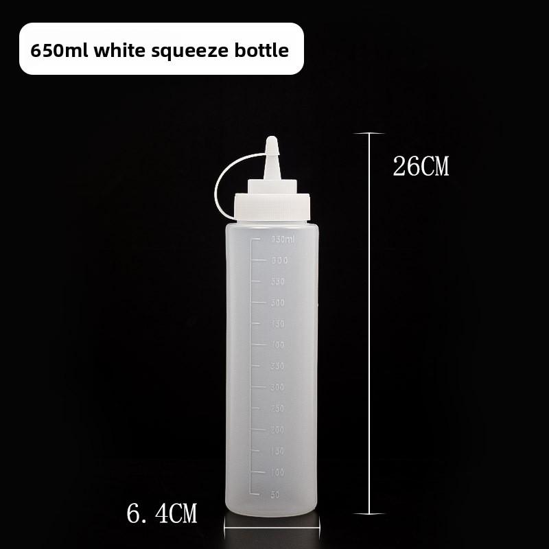 Thickened Plastic Squeeze Sauce Bottle, Tomato Salad Jam Household Seasoning Bottle, Food-grade Pointed Spout Squeeze Sauce Bottle